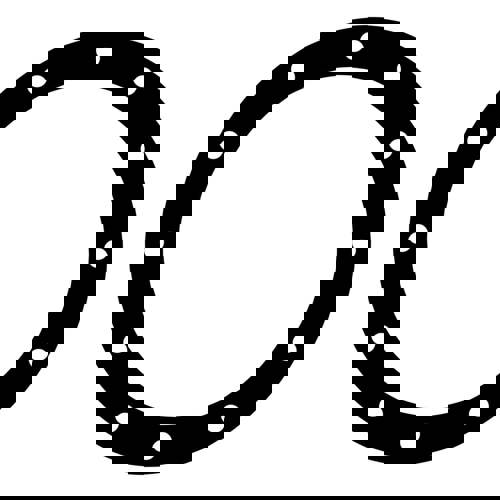 A basic 2D drawing for a custom gasket.